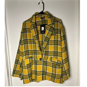 NWT Fashion Nova Deon Plaid Coat only size Large